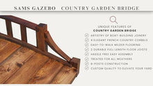 SamsGazebos Country Wood Garden Bridge 6' Brown
