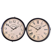 EHVYBDX Clock Wall Clock Outdoor Garden Wall Clock, Wrought Iron Retro Double Sided Station Clock Garden Clock 360° Rotation Waterproof Outdoor Clock Decoration Outside Clock
