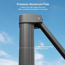 OROTLECT 360° Rotation 12' x 9' Swivel Rectangular Left-right Tilt Cantilever Gray Umbrella with 360-degree Rotation