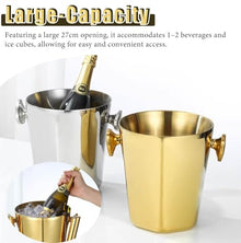Eoweiot Free Standing Wine Cooler Bucket Stand, 84cm Stainless Steel Champagne Holder with Removable Tub,for KTV BBQ Restaurant Outdoor (B)
