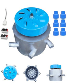 ZHOZHUT 3000W Hydro Generator Water Turbine 220V Micro Hydroelectric Generator with 2 Ballasts and 6 X 50mm PVC Pipes, 3500RPM Portable Water Turbine Generator for Outdoors Rivers Mountains,3kw,220V