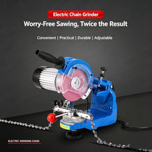 Opazua Electric Chainsaw Sharpener, 230w Chain Saw Grinder, 3000 RPM Speed, 145mm Abrasive Grinding Wheel, Adjustable Sharpening Angle, Chain Blade Grinding Tool for All Saw Chains