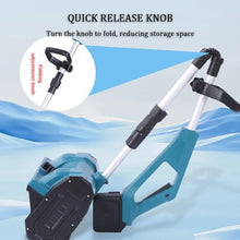 Electric Snow Shovel with 2 Li-ion Battery, 1000W Cordless Manual Push Snow Sweeper with Adjustable Direction and Telescopic Pole, Foldable Snow Blower for School Roads, Driveway Clearing, Patio
