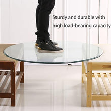 Tempered Glass Board, Transparent Flat Circular Sheet, Flat Tempered Glass Table Top, Long Lasting Clear Glass, Heat-Strengthened Glass, Transparent Round, for Use As A Tabletop, Baseboard ( Size : 90