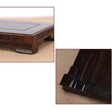 YYBOES Plant Pedestal Stand Rectangular Wood Carving Ornament Base Flower Pot Vase Stone Base Small Coffee Table Wooden Bracket Bonsai Pedestal Pedestal Stands for Display