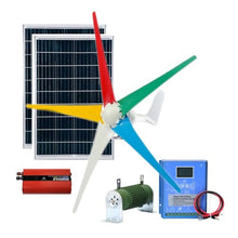 OLONETO 3200W Wind Turbine Generator Kit 1000W 12V 24V 48V Wind Turbine with Hybrid MPPT Controller + 2000W Inverter + 100W*2 Solar Panels Home Energy Kit (Color : 48V)