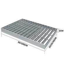 ZJXANOZ Galvanized Steel Drain Grate, Drain Cover, Rectangular Floor Drain Sewer Grille, Durable Outdoor Garden Garage Channel Replacement Strainers Plate Grid (Color : Silver, S