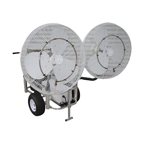 mistcooling Double Fan Portable Misting System (High Pressure w/ 1500 Psi Pump 6 Nozzles)