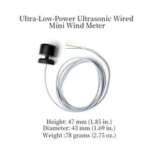Aoleaby Mini Wind Meter, ULP URAT/I2C3.3-5VDC 0-45m/s 80g Wind Speed and Vanometer