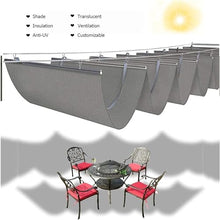 Retractable Waterproof Awning Cover for Pergolas & Patios, Slip Rope Shade Sail, Outdoor Garden & Gazebo Canopy, Size: 2x5m (6.56x16.41ft) - Durable UV Protection