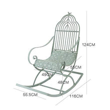 ELUKHT Metal Swing Garden Bench, Cast Iron Metal Garden Furniture Rocking Chair, Rocking Chair Park Bench, for porches and Living Rooms Weatherproof Swinging Garden Armchair