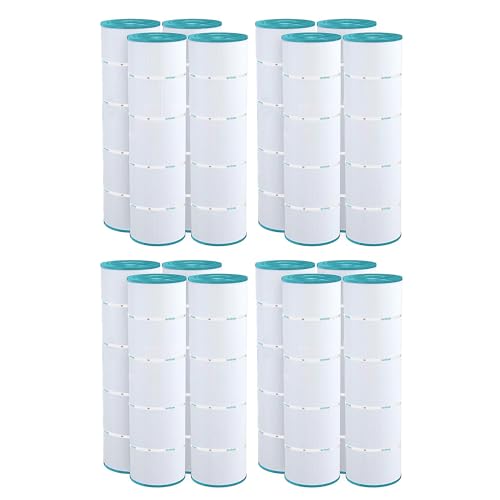 Hurricane Filters 16 Pack HF7487-04 Advanced Pool Filter Cartridge - Replacement for PA100N, Unicel C-7487, Filbur FC-1270, Hayward Super-Star-Clear C4000, SwimClear C4020