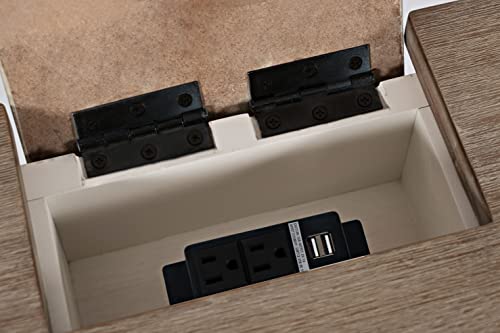 Jofran Inc. Grafton Farms USB Charging Desk and Chair Set Off-white