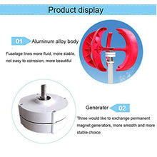 3200W AC12/24V Lantern 5-Blade Wind Turbines Generator Household Power Generator W/Controller for Solar Streetlight Boat Marine Red 24v (Red 24v)