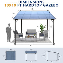 10' x 10' Outdoor Pergola Gazebo, Wall-Mounted Lean to Metal Awning Gazebo with Roof, Large Heavy Duty Garage Top Tent for Patio, Decks, Backyard