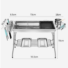 IIPOSAQQ Oven Full Set of Barbecue Tools Stainless Steel Field Carbon Barbecue Stove Home Barbecue Grill Outdoor Barbecue Stove