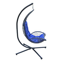 Cushioned Rattan Wicker Hanging Chair with Stand