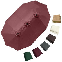 XBTGS Replacement Canopy for 460cm Patio Umbrella Double Canopy Fabric Rectangular Cover Outdoor Shade Solution,-460x270cm-15x9ft,Burgundy-460x270cm-15x9ft