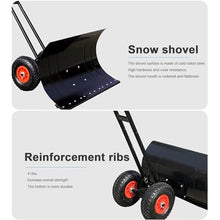DKPLOE Snow Shovel with Wheels Manual Snow Shovel Easy to Disassemble and Store Stable Structure Can Efficiently Remove Snow Easy to Move(29in)