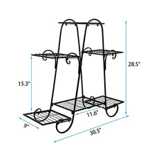 Plant standIndoor Outdoor Tier Plant Stand Black Metal Flower Pot Rack,