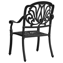 HEFZGDB 5 Piece Bistro Set Cast Aluminum Black Outdoor Table and Chairs Outdoor Patio Furniture Set Balcony Furniture Great for porches, lawns and patios.