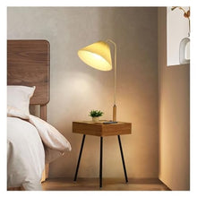 LUYOUBOZHU Floor Lamp Space-Saving Floor Lamp with Side Table & Drawer for Bedroom/Living Room(White)