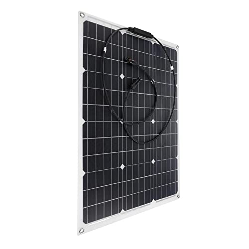 150W/300W Solar Panel 18V Semi-Flexible Monocrystalline Solar Cell DIY Cable Waterproof Outdoor Car RV Rechargeable Power System (150w) (300w)