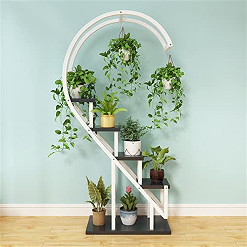 Xilin-872 Flower Stand Metal Plant Stand Flower Planter Rack Pot Holder Multi-Layer Plant Display Shelf Organizer Heart-Shaped Plant Stands Plant Stand(3)