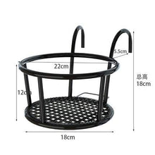 SIDUFHAOPKLL Versatile Lightweight Metal Plants Stand Plant Shelf Rack for Indoor Balcony Flower Hanging Type Green Orchid(Black)