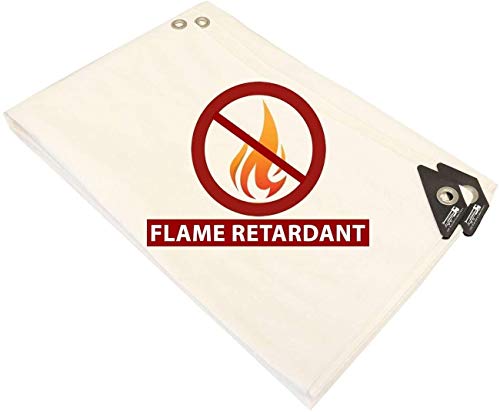 EZ Travel Collection 40' x 40' White Fire Retardant Heavy Duty Canopy Shade Poly Tarp White