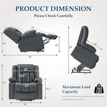 KTYUERGHK Power Lift Recliner Chair with Heat and Massage, USB Ports