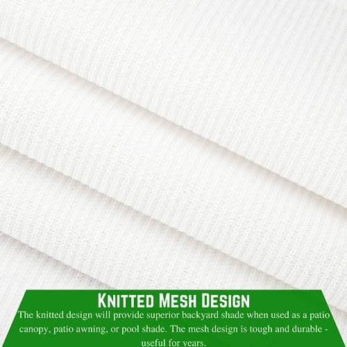 Farm Plastic Supply White Shade Cloth 50% Mesh Fabric 20' x 200'