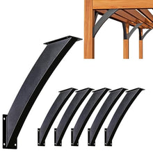 LQSYBHD Heavy Duty Arc 45 Degree Angle Bracket Wood Pergola Bracket Kit Pergola Accessories for Gazebos Decks Porches Wood Post and Beam Angle Support Brackets(Size:6pcs)
