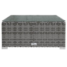 Heofavd 6-Piece Grey PE Rattan Garden Lounge Set Modular Outdoor Sectional Furniture 24.8x23.6x11.8 in Weather-Resistant Cushions for Patio Balcony Backyard