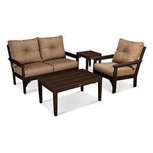 POLYWOOD® Vineyard Deep Seating Set, Black/Granite