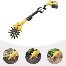 MiBoce Cordless Garden Rotavator, Retractable Handheld Rototillers, Telescopic Length 20cm, Working Width 10cm, Working Depth 17cm, for Garden, Vegetable Plots