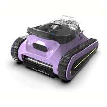 Cordless Robotic Cleaner, for Inground Pools Up to 2000 Sq.ft, All and Waterline Cleaning Vacuum (Purple Black)
