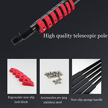 SHENUZ Water Fed Pole Kit, with 4-Hole Water Fed Brush Head,Window Cleaning Brush Equipment, for Window Glass, Solar Panel,36FT/10.8M