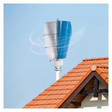 Wind generator, 12V/24V Vertical Axis Wind Portable Generator Maximum Power 100W IP67 Energy For Home RVs,for Home Boat Marine(White-and-Blue-12V)