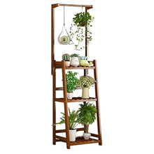 Hanging Plant Stand 3 Tier Ladder Flower Indoor Flower Stands Wood Flowerpot Stand For Multiple Pot Plant Shelf For Window Balcony Living Room Plants Display Rack Multifunctional Ladder Frame