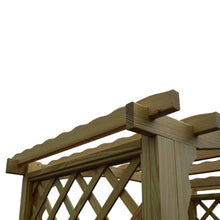 Keystone Amish Co. Newberry Pressure Treated Pine Garden Arbor, Heavy Duty Outdoor Archway Trellis, Amish Crafted, Made in USA, 5-Foot, Unfinished