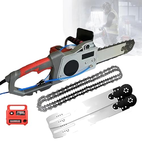 13In/18In Concrete Chainsaw Heavy-Duty Electric Diamond Concrete Chain Saw, 5800W/6500W Electric Chain Cutter, Handheld Concretes Chainsaw With Water Fed Dust Suppression, For Granite (35cm)