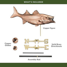 Good Directions 36" Bass Weathervane, Pure Copper