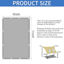 UIYIUI Sun Shade Sail for Garden 30x33ft Waterproof Rectangle Patio Sunshade Sunscreen Awning Canopy with Grommets for Outdoors, Garden, Patio, Porch, 95% UV Block, White