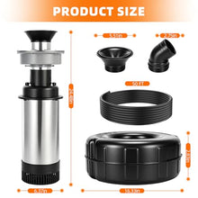 Pond Fountain Aerator with Lights, 1HP 15000 GPH, RGB, Large Ponds & Lakes
