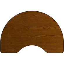 Flash Furniture Wren Mobile Kidney Oak Laminate Activity Table Adjustable
