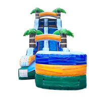 TentandTable 18FT Commercial Inflatable Water Slide & Blower Tropical Green