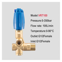 350Bar Large Traffic High Pressure Washer Parts Regulator Bypass VRT100 Drain Cleaner Unloader Valve 100L/min