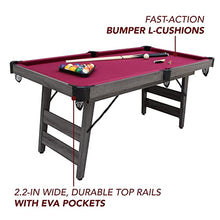 Blue Wave Sports Pendleton 6-ft Portable Pool Table - Driftwood Finish Burgundy