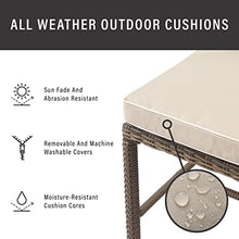 Crosley Furniture Bradenton 7-Piece Outdoor Dining Set Weathered Brown with Sand Cushions